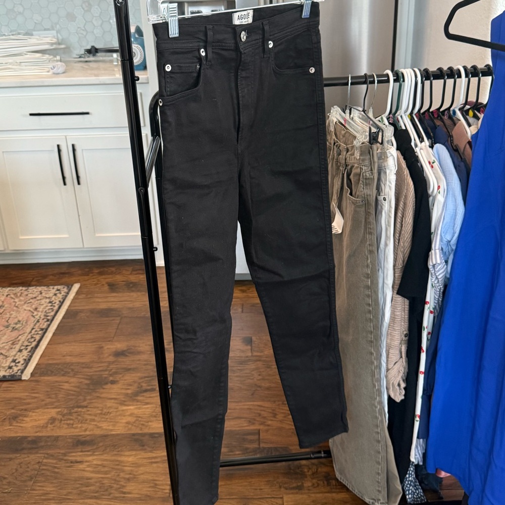 AGOLDE Roxanne super high rise skinny in jet - Picture 3 of 8
